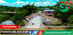 Puente del A.H. 8 de Mayo alcanza 97 % de avance