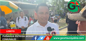 Puinahua entrega moderno local inicial y anuncia nuevas obras comunales  