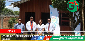 Corte de Ucayali verifica avances de moderna Sala de Audiencias juvenil.