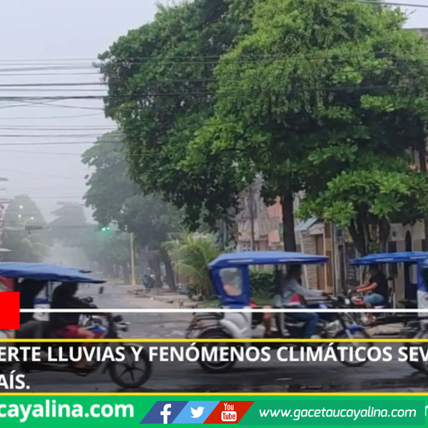 Senamhi advierte lluvias y fenómenos climáticos severos en Selva y sierra del país.