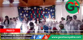 Escolares de Pasco celebran cierre escolar con villancicos y coloridas escenificaciones