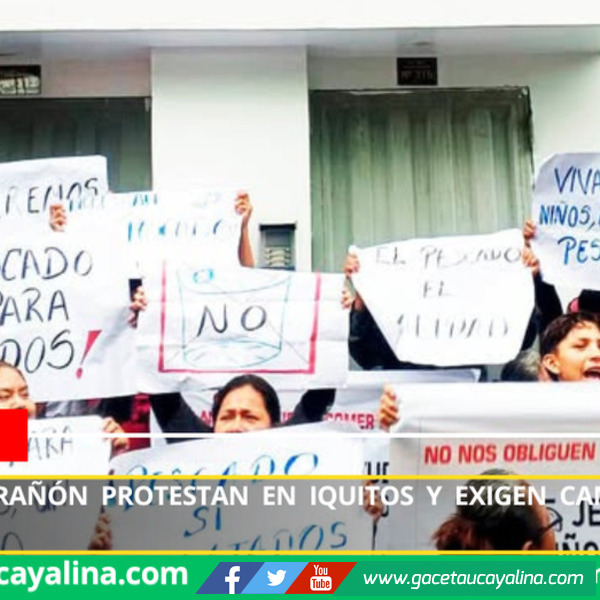 Padres del Marañón protestan en Iquitos y exigen cambios a Wasi Mikuna.