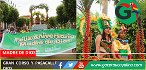 Gran corso y pasacalle celebraron los 113 años de Madre de Dios