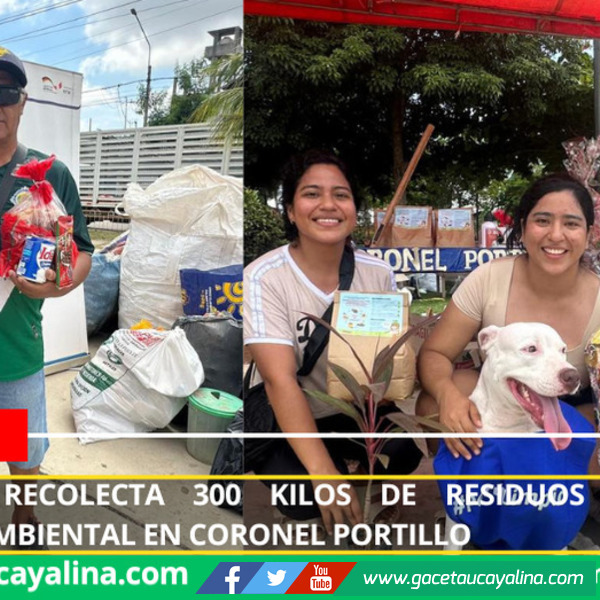 Econavidad recolecta 300 kilos de residuos y promueve conciencia ambiental en Coronel Portillo