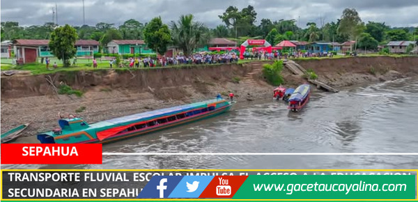 85 escolares de comunidades ribereñas culminan el año escolar gracias a Rutas Fluviales