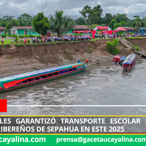 Rutas Fluviales garantizó transporte escolar seguro a estudiantes ribereños de Sepahua