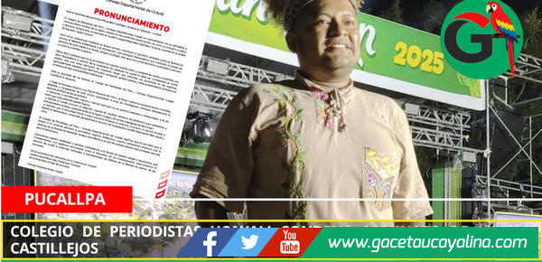 Colegio de Periodistas Ucayali condena asesinato de Mitzar Castillejos