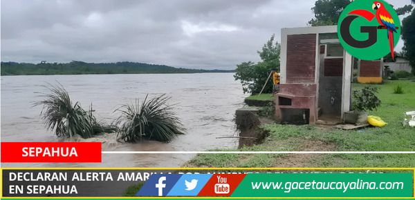 Declaran alerta amarilla por aumento del caudal de ríos en Sepahua