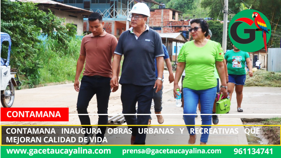 Contamana inaugura obras urbanas y recreativas que mejoran calidad de vida
