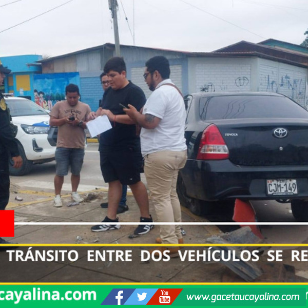 Choque vehicular deja solo daños materiales en Yarinacocha