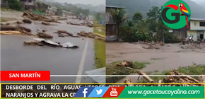 Desborde del río Aguas Verdes deja aislada a Pardo Miguel Naranjos y agrava la crisis en San Martín.