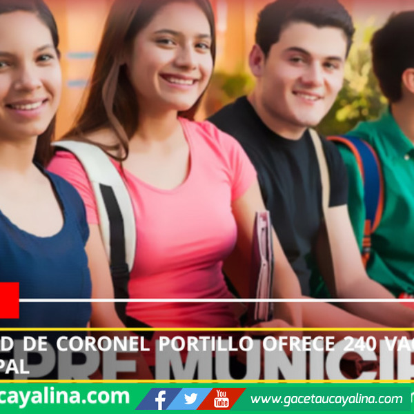 Municipalidad de Coronel Portillo ofrece 240 vacantes en Cepre Municipal