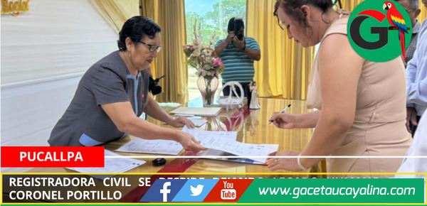 Registradora civil se despide dejando legado humano en Coronel Portillo