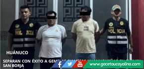 Extorsión al descubierto: capturan en Pichanaqui a dos presuntos integrantes de banda