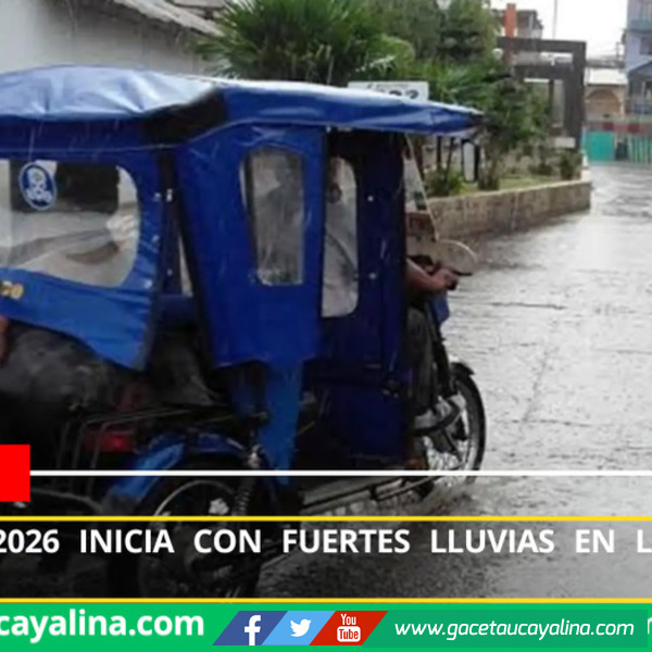 Año Nuevo 2026 inicia con fuertes lluvias en la Selva
