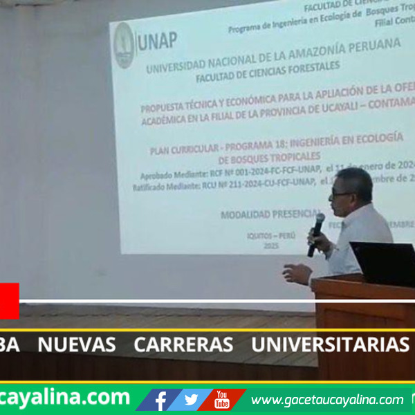 UNAP aprueba nuevas carreras universitarias en filial Contamana