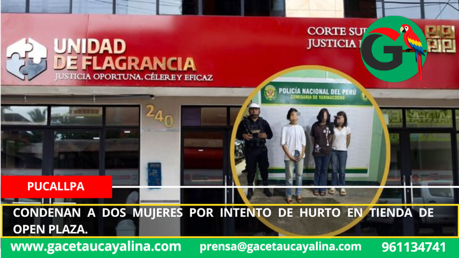 Condenan a dos mujeres por intento de hurto en tienda de Open Plaza.