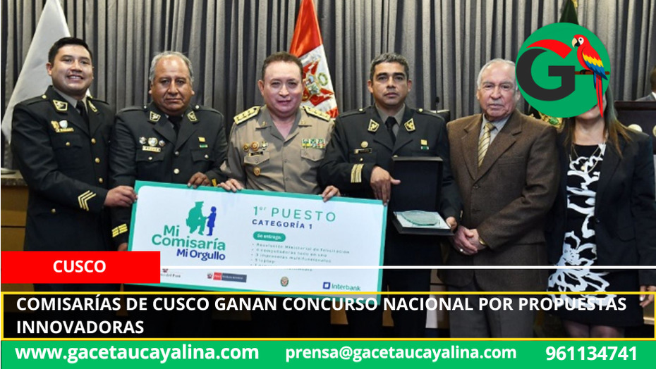Comisarías de Cusco ganan concurso nacional por propuestas innovadoras.
