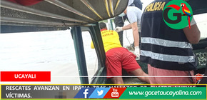 Rescates avanzan en Iparia tras hallazgo de cuatro nuevas víctimas.