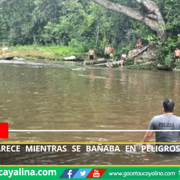 Joven desaparece mientras se bañaba en peligrosa poza del Cumbaza.
