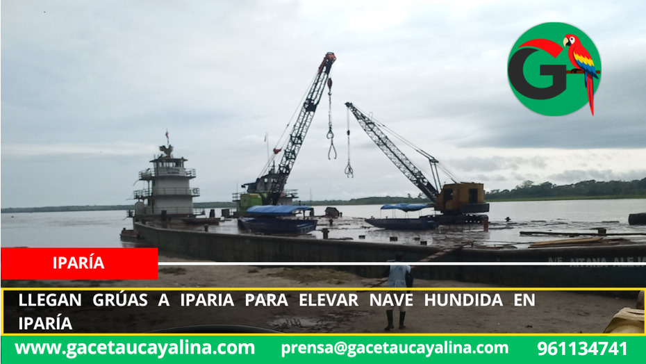 Llegan grúas a Iparía para elevar nave hundida en séptimo día de naufragio