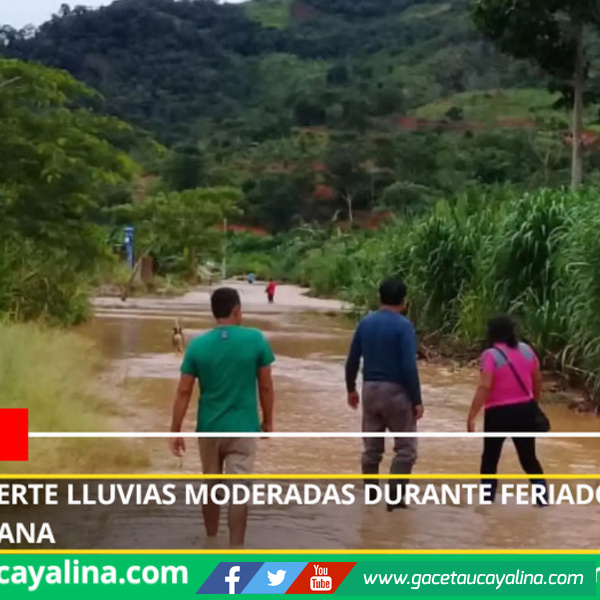 Senamhi advierte lluvias moderadas durante feriado largo en la selva peruana
