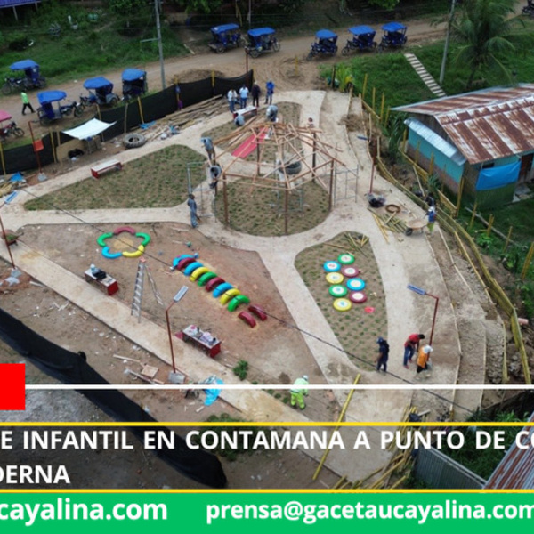 Nuevo parque infantil en Contamana a punto de convertirse realidad moderna