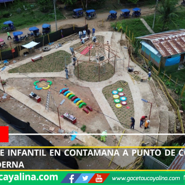 Nuevo parque infantil en Contamana a punto de convertirse realidad moderna