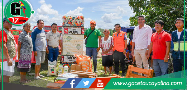 Municipalidad de Sepahua atiende damnificados por Alerta Ámbar en Bufeo Pozo
