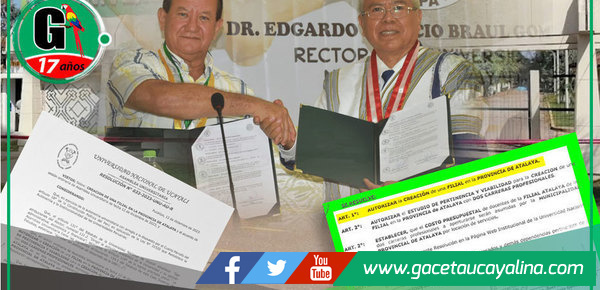 Alcalde de Atalaya anuncia creación de filial de la UNU