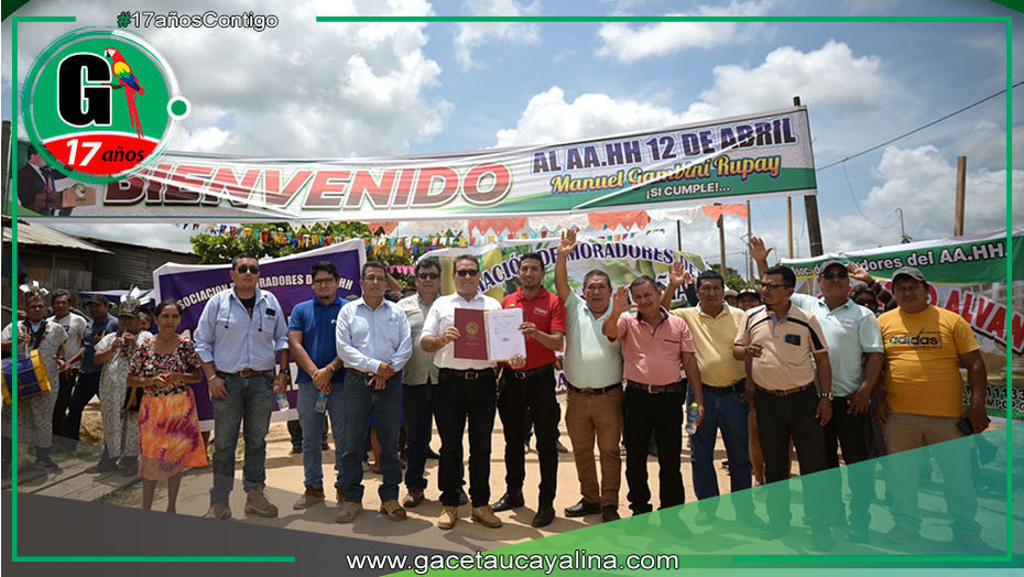 Gobernador Gambini entrega predio revertido a Municipalidad de Coronel Portillo