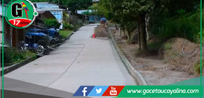 Municipalidad de Ucayali avanza en construcción de vereda en Contamana