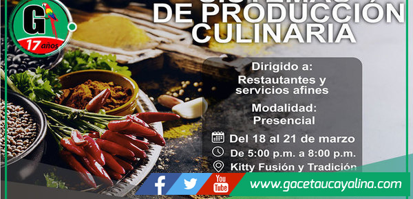 CENFOTUR organiza taller de producción culinaria en Pucallpa