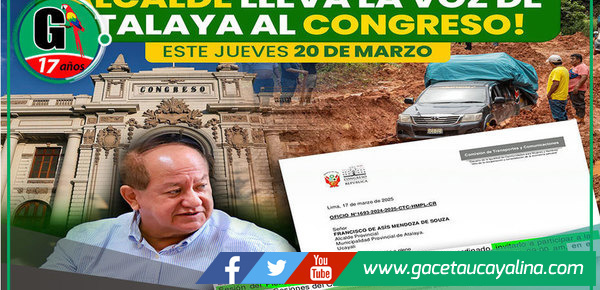 Alcalde exigirá en Congreso reparación urgente de carretera
