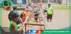 Municipio construye puentes ante inundaciones en Contamana