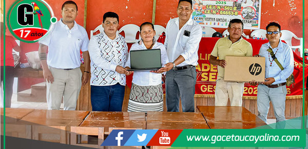 Comunidad Nueva Unión recibe mobiliario y laptop para estudiantes en Sepahua