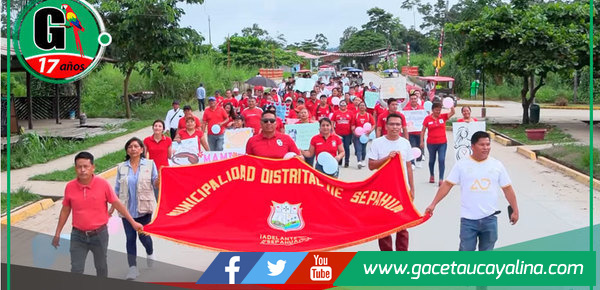 Pasacalle en Sepahua celebra vida y salud