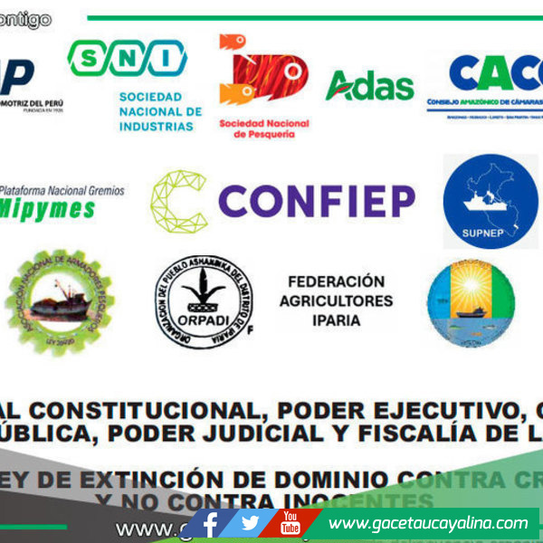 Gremios empresariales piden revisar y mejorar ley de extinción de dominio