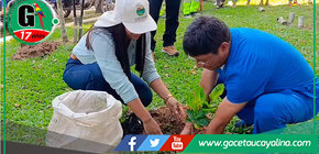 Contamana conmemora la Tierra con sembratón ecológico simbólico