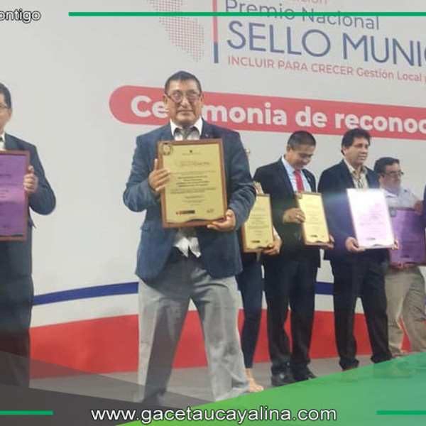 Municipalidad de Ucayali Contamana recibe premio Platinum por desarrollo social