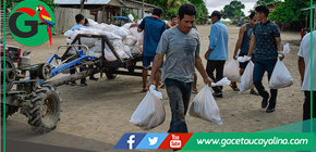 Municipalidad interviene San Roque para mitigar la erosión en Contamana