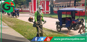 Municipalidad embellece Contamana con limpieza de áreas verdes