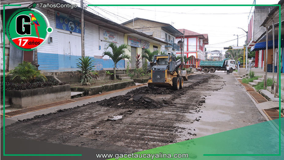 Municipio inicia obra en calle Mariscal Castilla de Contamana