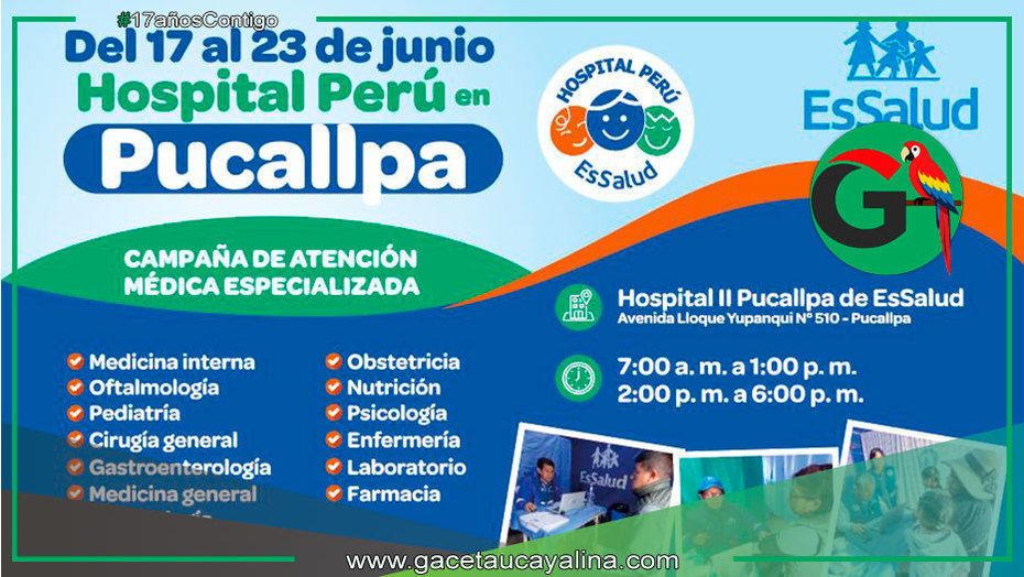 EsSalud brindará atención médica especializada gratis en Ucayali