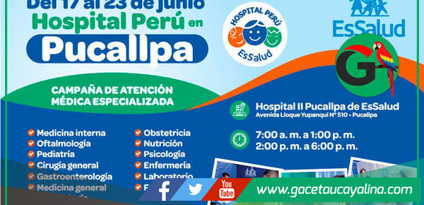 EsSalud brindará atención médica especializada en Ucayali