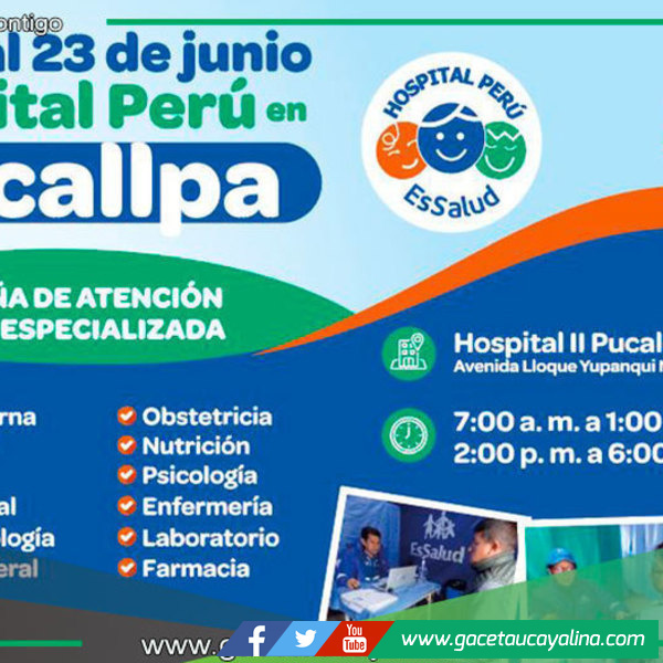 EsSalud brindará atención médica especializada en Ucayali