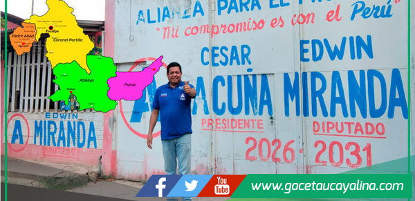Candidato a Diputado por APP envía mensaje a la Región Ucayali por su Aniversario