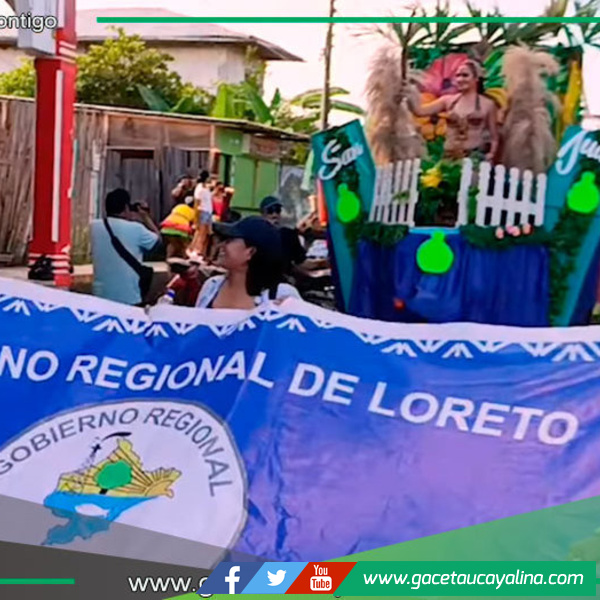 Contamana celebró pasacalle con danzas y alegorías selváticas