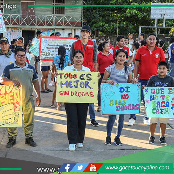 Sepahua se moviliza en lucha contra el consumo de drogas