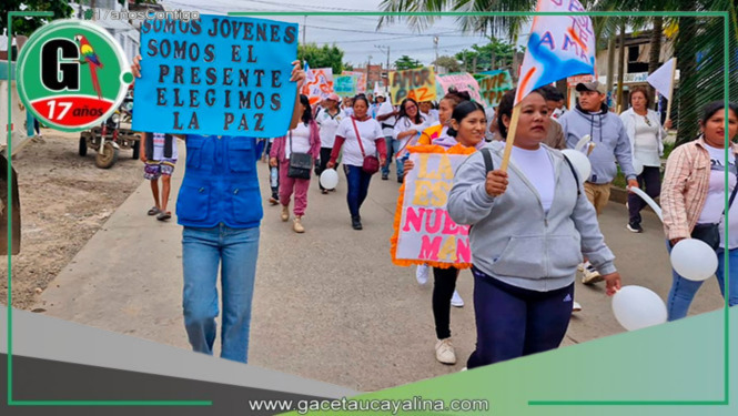 Adolescentes del SOA Madre de Dios se suman a “Caminata por la Paz” para promover la convivencia pacífica en Tambopata